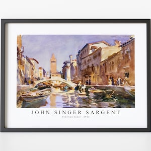 John Singer Sargent - Venetian Canal (1913) | John Singer Sargent Wall Art Decor