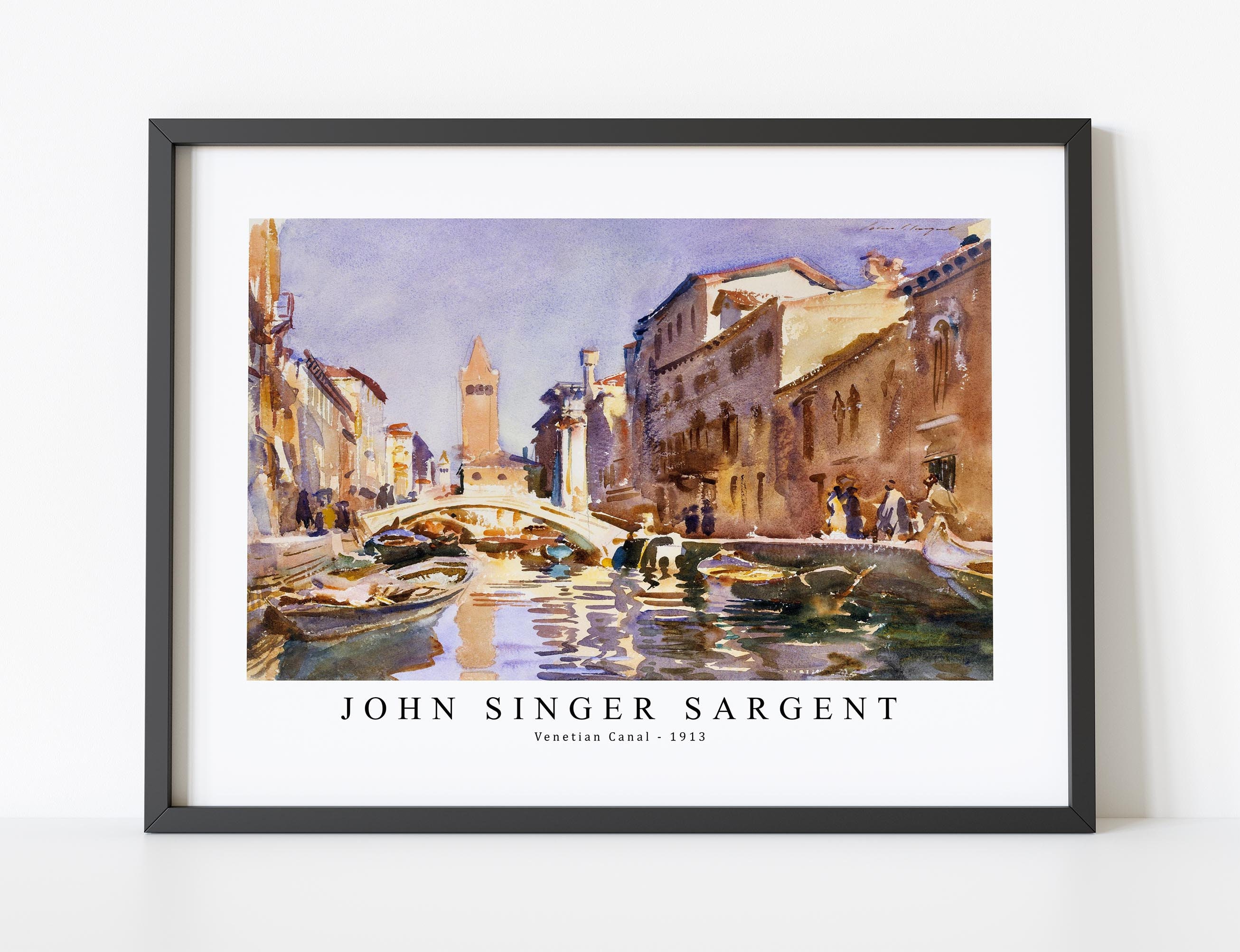Tableau Décoratif « Canal Vénitien » De John Singer Sargent - Toile Sur Cadre Prêt à Accrocher