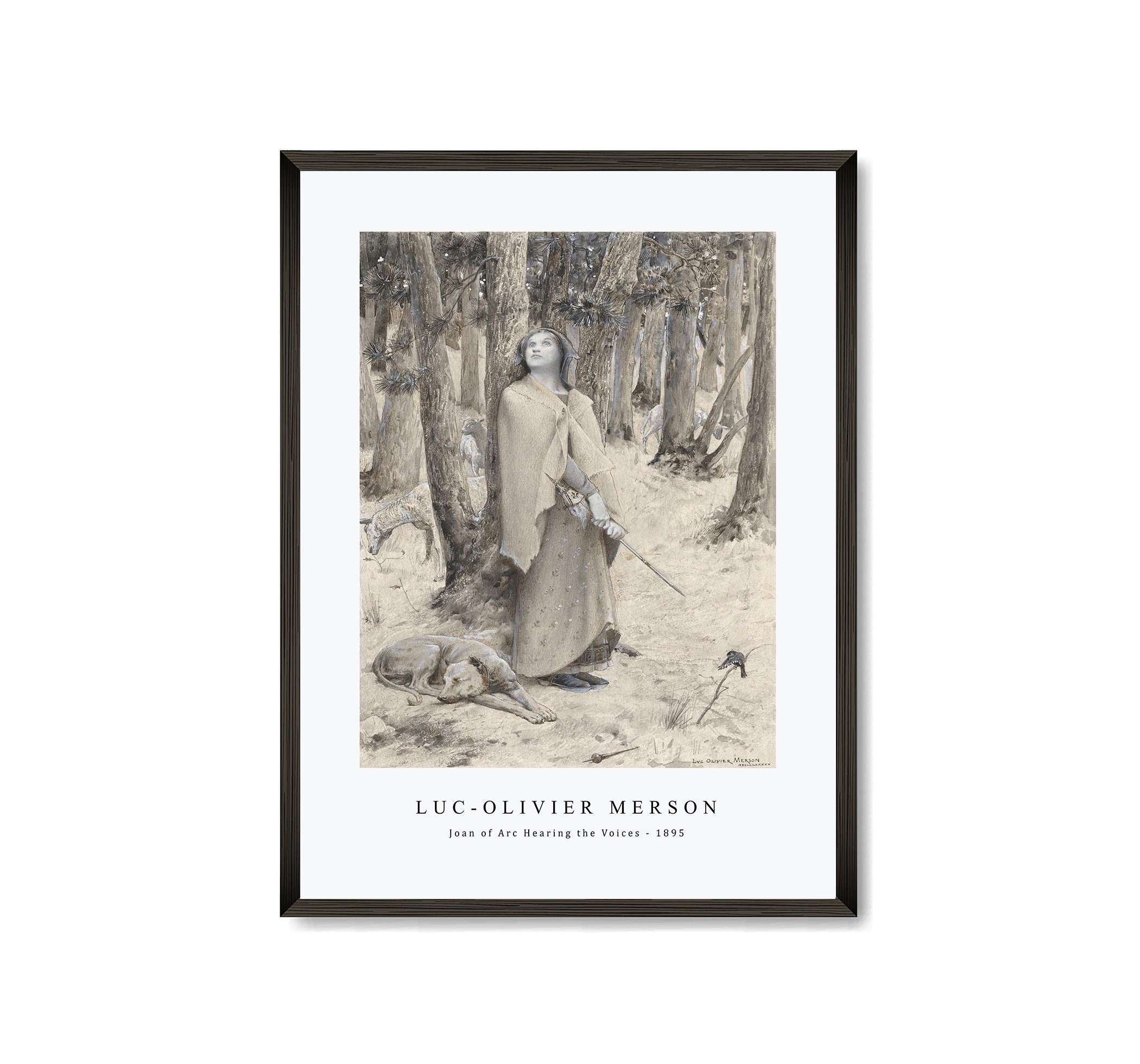 Luc-olivier Merson - Joan of Arc Hearing the Voices (1895) | Luc-olivier  Merson Wall Art Decor - Etsy, image size:2100x1960