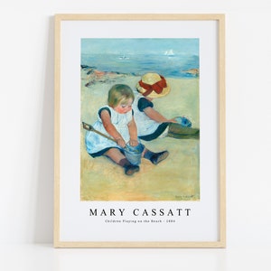 Mary Cassatt Print Download Digital File, Mary Cassatt - Children Playing on the Beach 1884 Wall Art, FrameTV Art Download