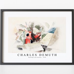 Charles Demuth Art Print | Rooftops and Fantasy-1918 | Charles demuth Wall Art Decor
