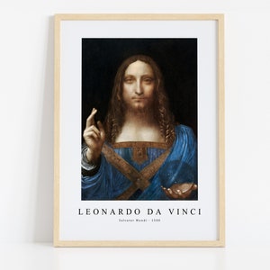 Leonardo Da Vinci Print Download Digital File, Leonardo Da Vinci - Salvator Mundi 1500 Wall Art, FrameTV Art Prints Da Vinc Download