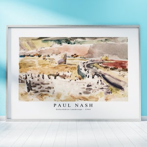 Paul Nash Print Descargar archivo digital - Oxfordshire Landscape (1944) Wall Art, Frame TV Art Prints, Wall Decor, Descargar