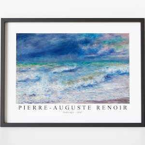 Pierre Auguste Renoir Art Print | Seascape 1897 | Pierre Auguste Renoir Wall Art Decor