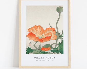 Ohara Koson Print Download Digital File - Birds and plants (1900 - 1936) Wall Art, Frame TV Art Prints, Wall Decor, Download