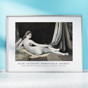 Jean Auguste Dominique Ingres  Print Download Digital File - The Valpinçon Bather (1808) Wall Art, Frame TV Art Prints, Wall Decor, Download