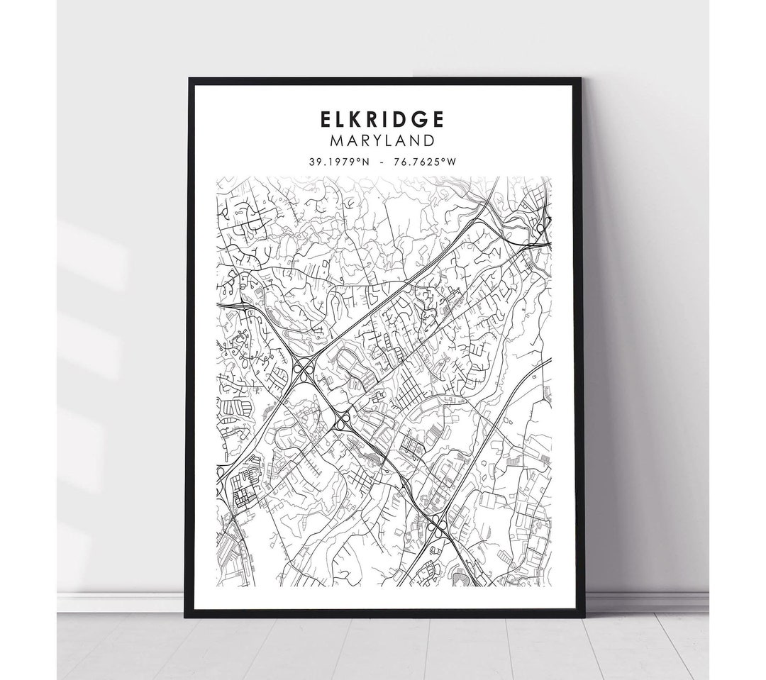 Elkridge Map Print Elkridge Maryland Map Print Elkridge Maryland Map