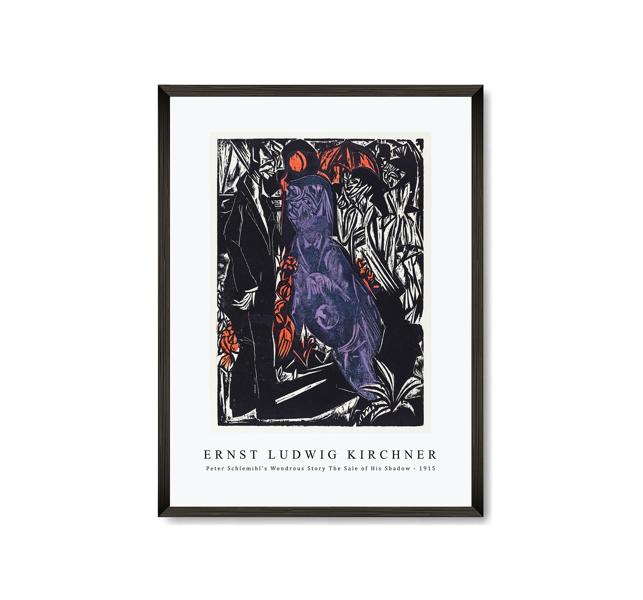 Ernst Ludwig Kirchner Art Print |Peter Schlemihl's Wondrous Story The Sale of His Shadow 1915 | Ernst Ludwig Kirchner Wall Art Decor