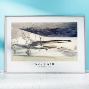 Paul Nash Imprimir Descargar archivo digital - Bomber Lair (1940) Arte de pared, Impresiones de arte de TV de marco, Decoración de pared, Descargar