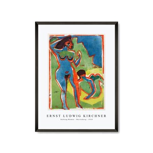 Ernst Ludwig Kirchner Art Print | Ernst Ludwig Kirchner-Bathing Women - Moritzburg 1910 | Ernst Ludwig Kirchner Wall Art Decor