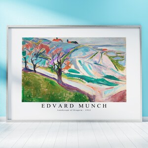 Edvard Munch Print Download Digital File, Edvard Munch - Landscape of Kragerø 1912 Wall Art, FrameTV Art Download