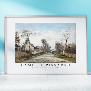 Camille Pissarro Print Download Digital File, Camille Pissarro - Versailles road, Louveciennes 1870 Wall Art, FrameTV Art Download