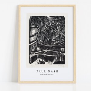 Paul Nash Print Descargar archivo digital - Hanging garden (1924) Wall Art, Frame TV Art Prints, Wall Decor, Descargar
