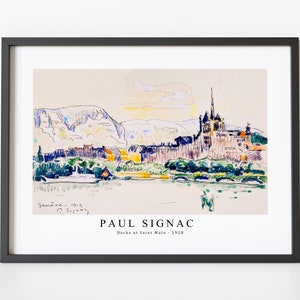 Paul Signac - Docks at Saint Malo (1928) |  Paul Signac  Wall Art Decor