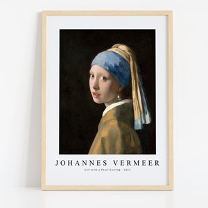 Johannes Vermeer Print Download Digital File, Johannes Vermeer - Girl with a Pearl Earring 1665 Wall Art, FrameTV Art Download