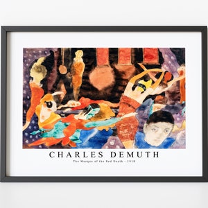 Charles Demuth Art Print | The Masque of the Red Death-1918 | Charles demuth Wall Art Decor