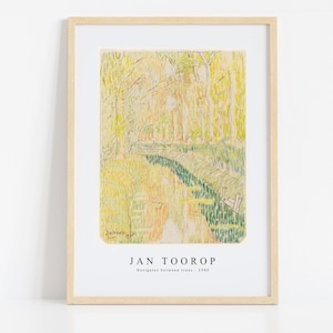 Jan Toorop Print Download Digital File - Navigates between trees (1980) Wall Art, Frame TV Art Prints, Wall Decor, Download