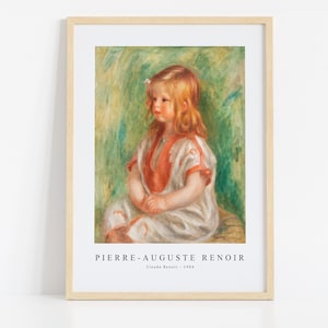 Pierre Auguste Renoir Print Download digitaal bestand, Pierre Auguste Renoir - Claude Renoir 1904 Wall Art, FrameTV Art Download
