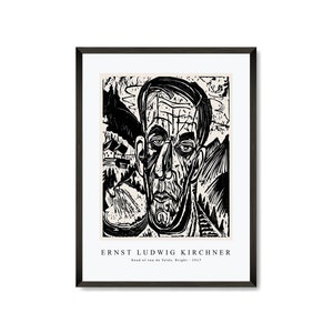 Ernst Ludwig Kirchner Art Print | Ernst Ludwig Kirchner-Head of van de Velde, Bright 1917 | Ernst Ludwig Kirchner Wall Art Decor