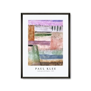 Paul Klee Art Print | Paul Klee-Landscape with Poplars 1929 | Paul Klee Wall Art Decor