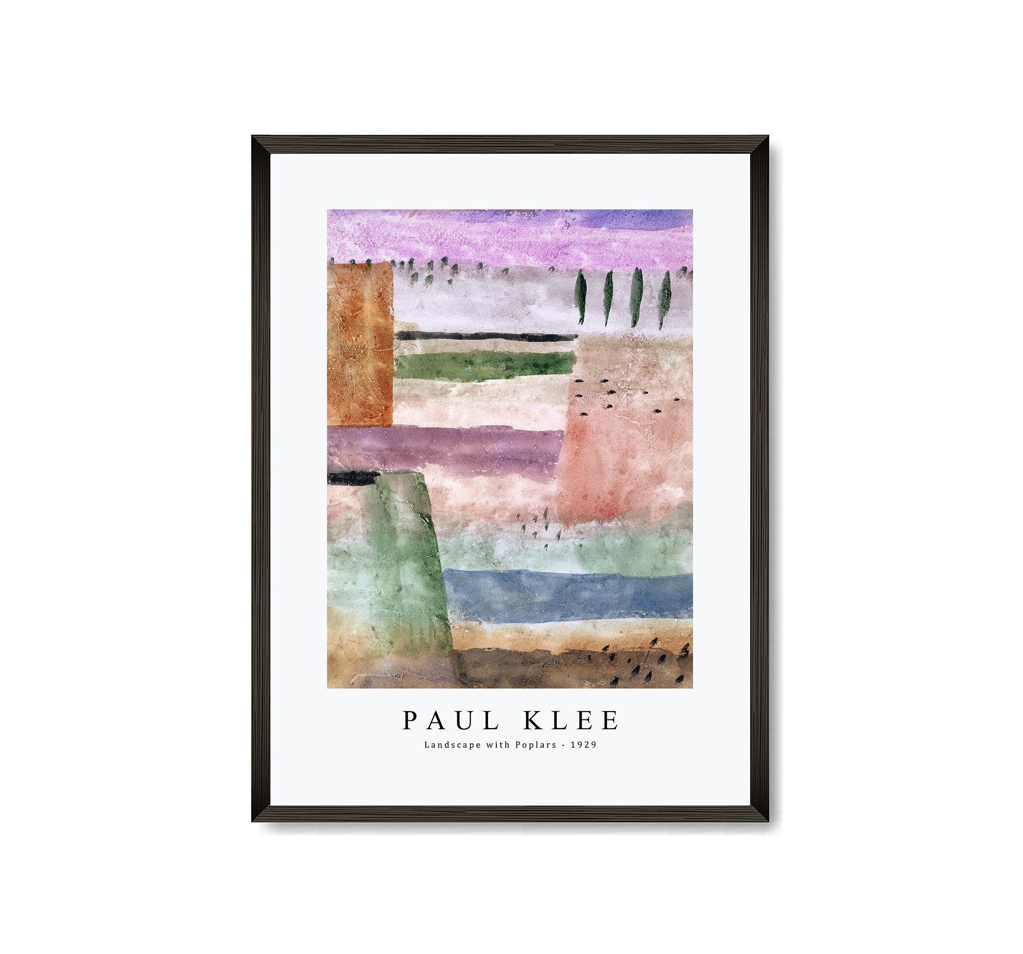 Paul Klee Art Print Paul Klee-landscape With Poplars 1929 pic