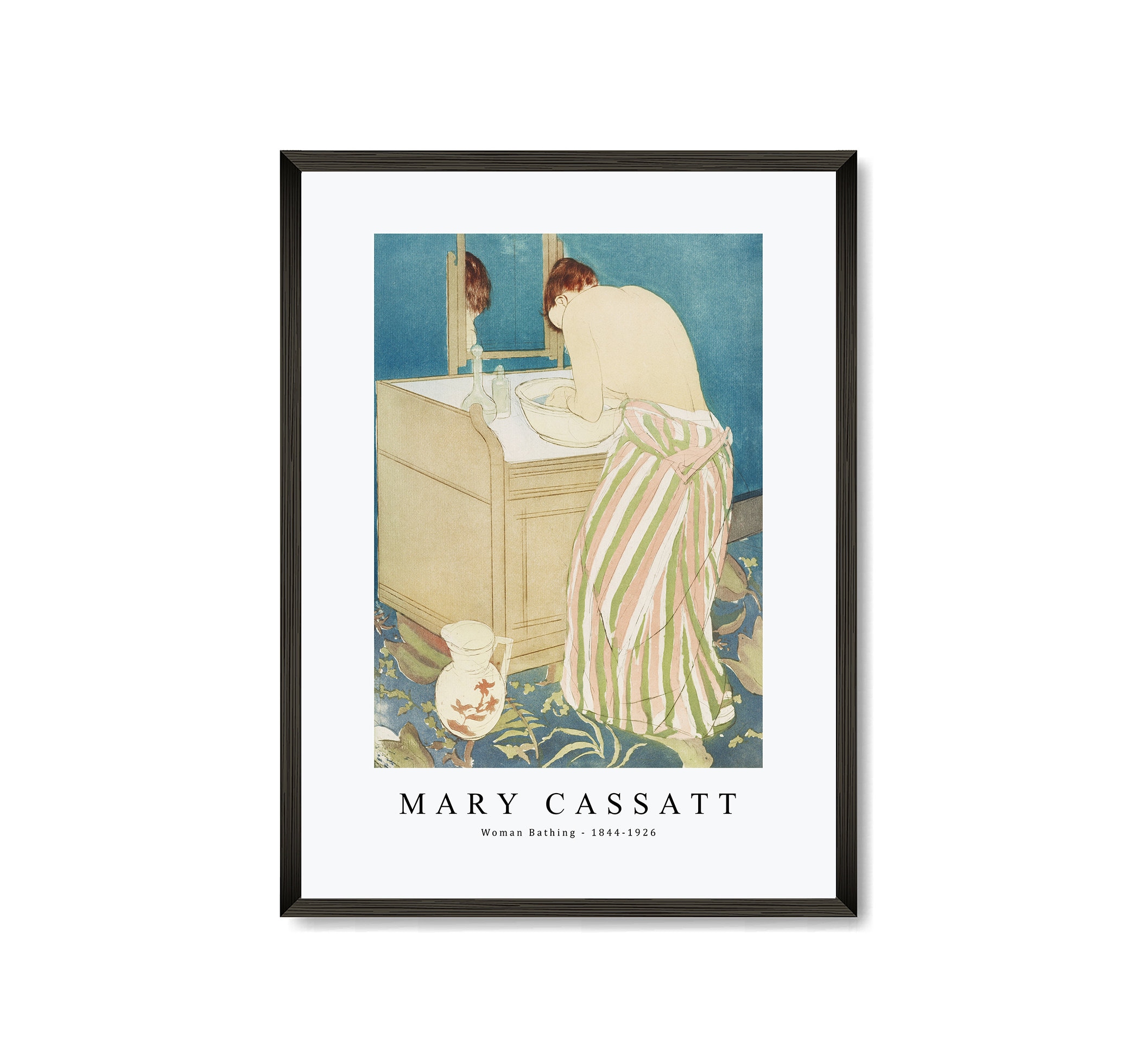Mary Cassatt Art Print | Mary Cassatt Art Canvas | Mary Cassatt-Woman Bathing 1844-1926 | Mary Cassatt Design
