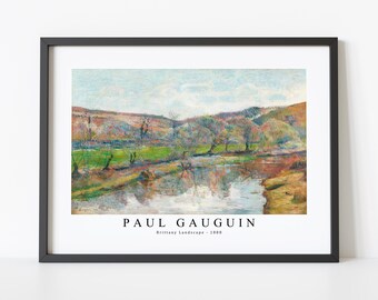 Paul Gauguin Art Print | Brittany Landscape 1888 | Paul Gauguin Wall Art Decor