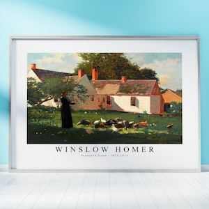Winslow Homer Print Download Digital File - Farmyard Scene-1872-1874 Wall Art, Frame TV Art Prints, Wall Decor, Download
