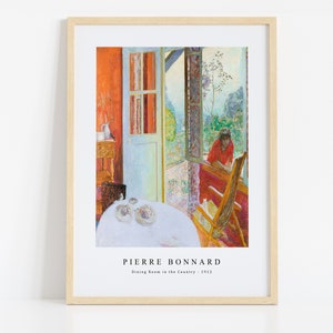 Pierre Bonnard Print Download Digital File - Dining Room in the Country (1913) Wall Art, Frame TV Art Prints, Wall Decor, Download