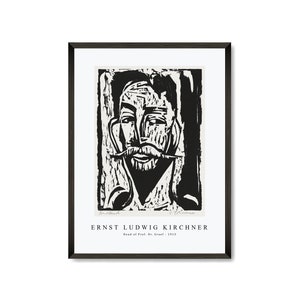 Ernst Ludwig Kirchner Art Print | Ernst Ludwig Kirchner-Head of Prof. Dr. Graef 1915 | Ernst Ludwig Kirchner Wall Art Decor