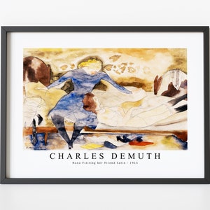 Charles Demuth Art Print | Nana Visiting her Friend Satin-1915 | Charles demuth Wall Art Decor