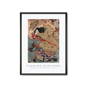 Utagawa Kuniyoshi Art Print| Utagawa Kuniyoshi Art Canvas | Utagawa Kuniyoshi-Kinhyoshi Yorin, Hero of the Suikoden 1753-1806 |