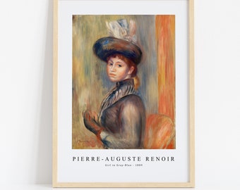 ピエール・オーギュスト・ルノワール「青い帽子の少女、1881年」1960