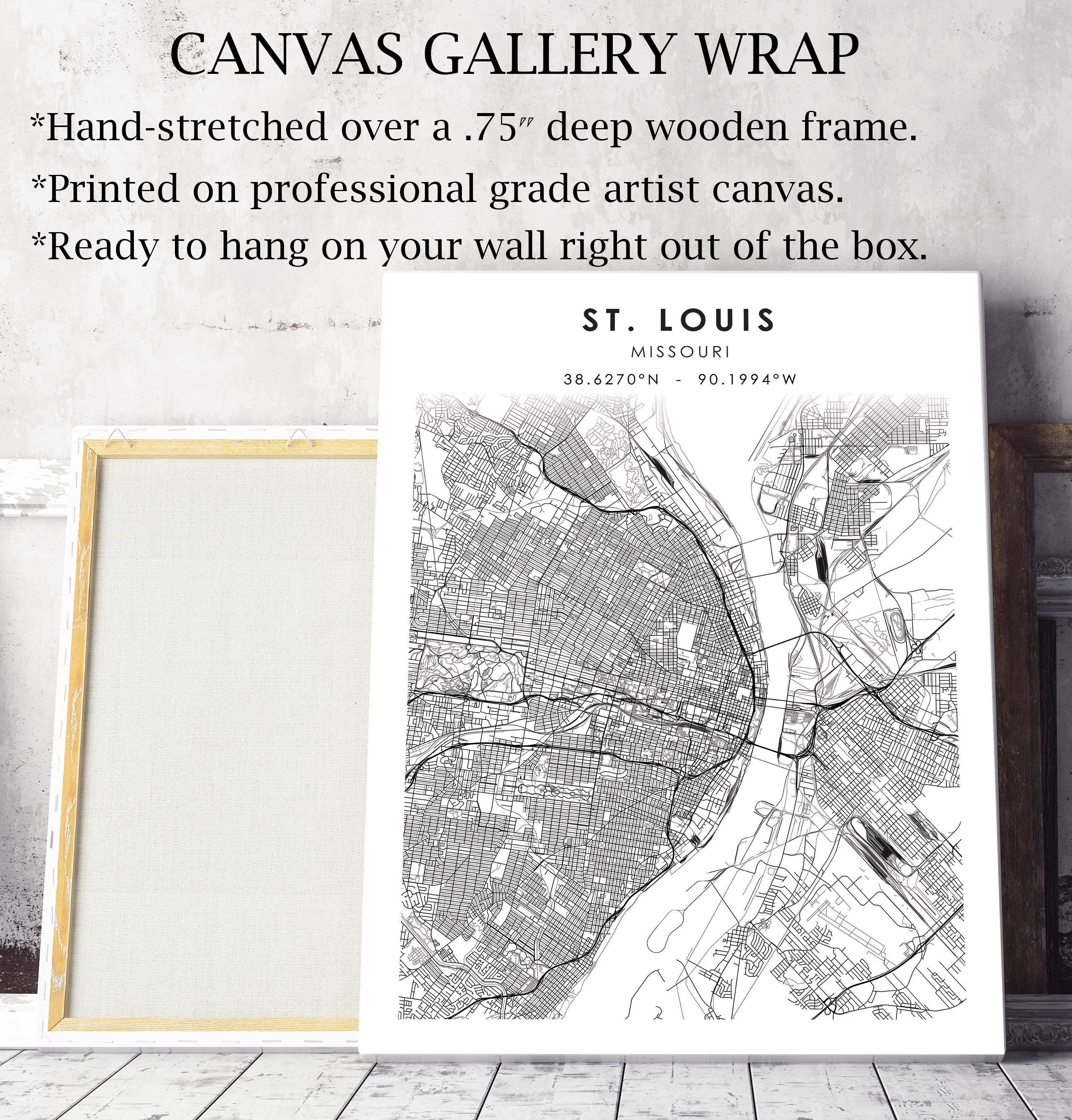 St. Louis Map Print | St. Louis Missouri Map Print | St. Louis Missouri ...