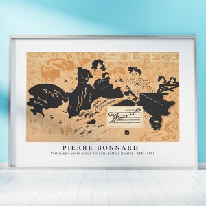 Pierre Bonnard Print Download Digital File - Preliminary cover design for  (1892–1893) Wall Art, Frame TV Art Prints, Wall Decor, Download