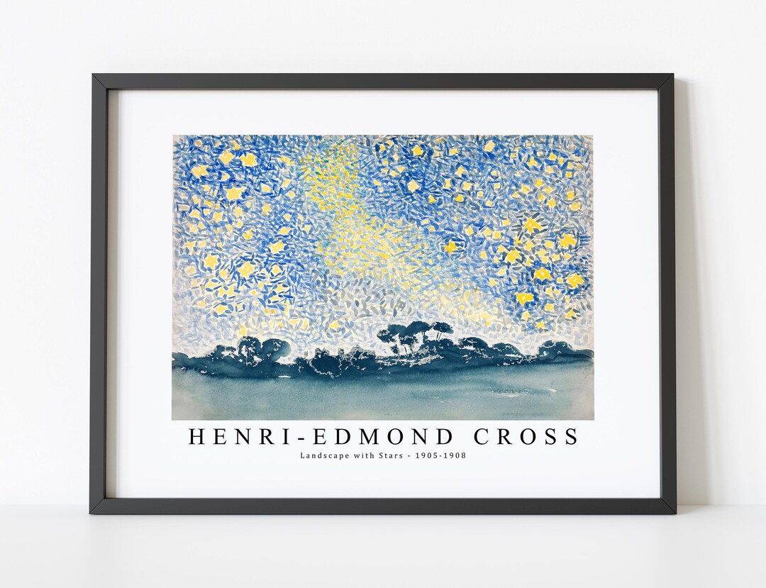 Henri Edmond Cross Art Print | Landscape With Stars 1905-1908