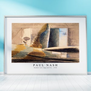 Paul Nash Print Descargar archivo digital - Bomber Lair–Egg and Fin (1940) Wall Art, Frame TV Art Prints, Wall Decor, Descargar