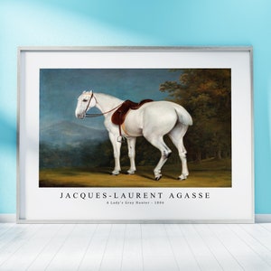 Jacques–Laurent Agasse Print Download Digital File - A Lady&#39;s Grey Hunter (ca. 1806) Wall  Art, Frame TV Art Prints, Wall Decor, Download