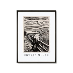 Edvard Munch Art Print | Edvard Munch-The Scream 1895 | Edvard Munch Wall Art Decor