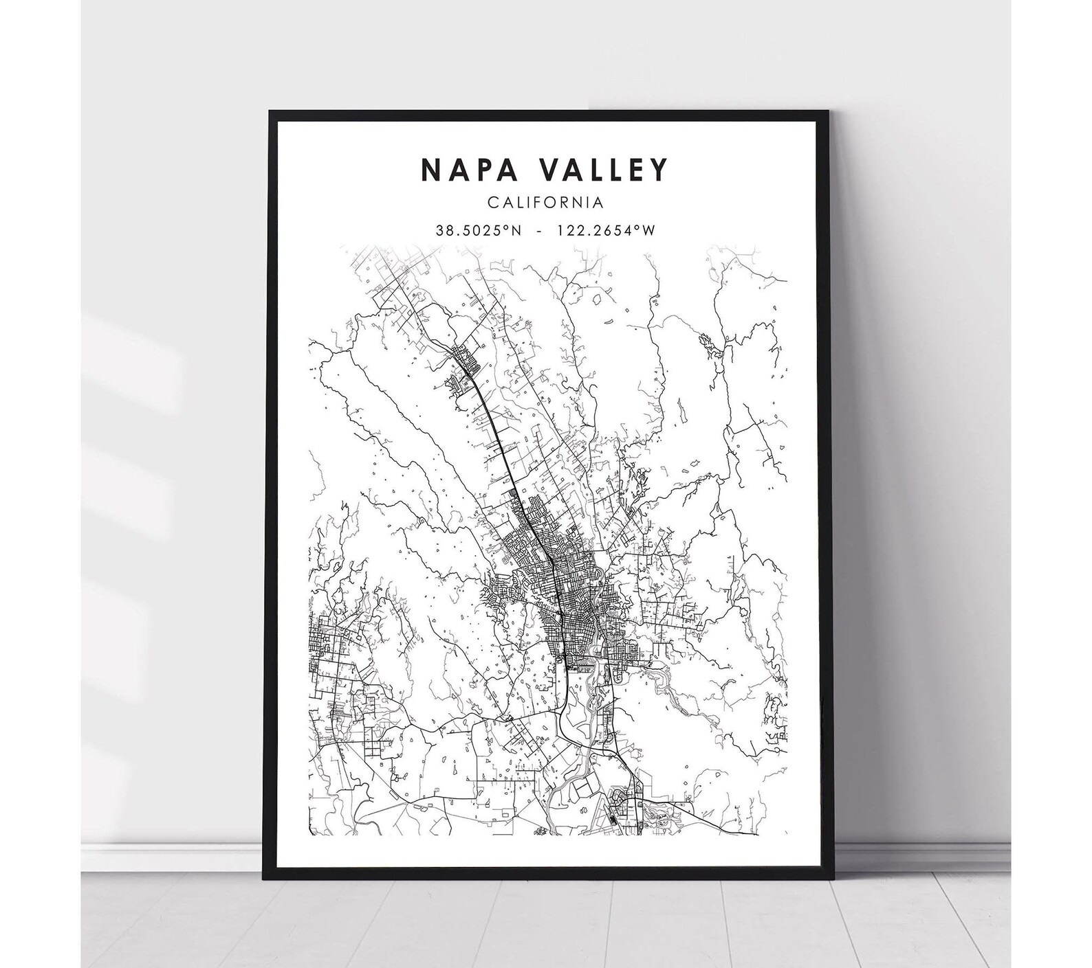 Napa Valley Map Print Napa Valley California Map Print - Etsy
