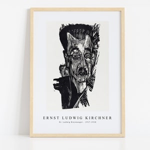 Ernst Ludwig Kirchner Print Download Digital File, Ernst Ludwig Kirchner - Dr. Ludwig Binswanger 1917-1918 Wall Art, FrameTV Art Download