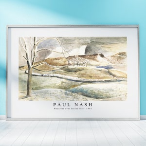 Paul Nash Print Descargar archivo digital - Moonrise over Cleeve Hill (1945) Wall Art, Frame TV Art Prints, Wall Decor, Descargar