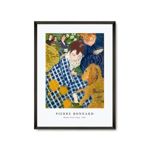 Pierre Bonnard - Women with a Dog (1891) |  Pierre Bonnard  Wall Art Decor