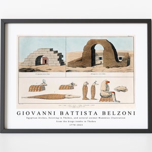 Giovanni Battista Belzoni Art Print | Egyptian Arches 1778-1823 | Giovanni Battista Belzoni Wall Art Decor