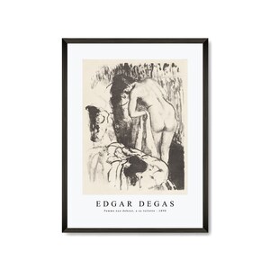 Edgar Degas Art Print | Femme nue debout, a sa toilette 1890 | Edgar Degas Wall Art Decor