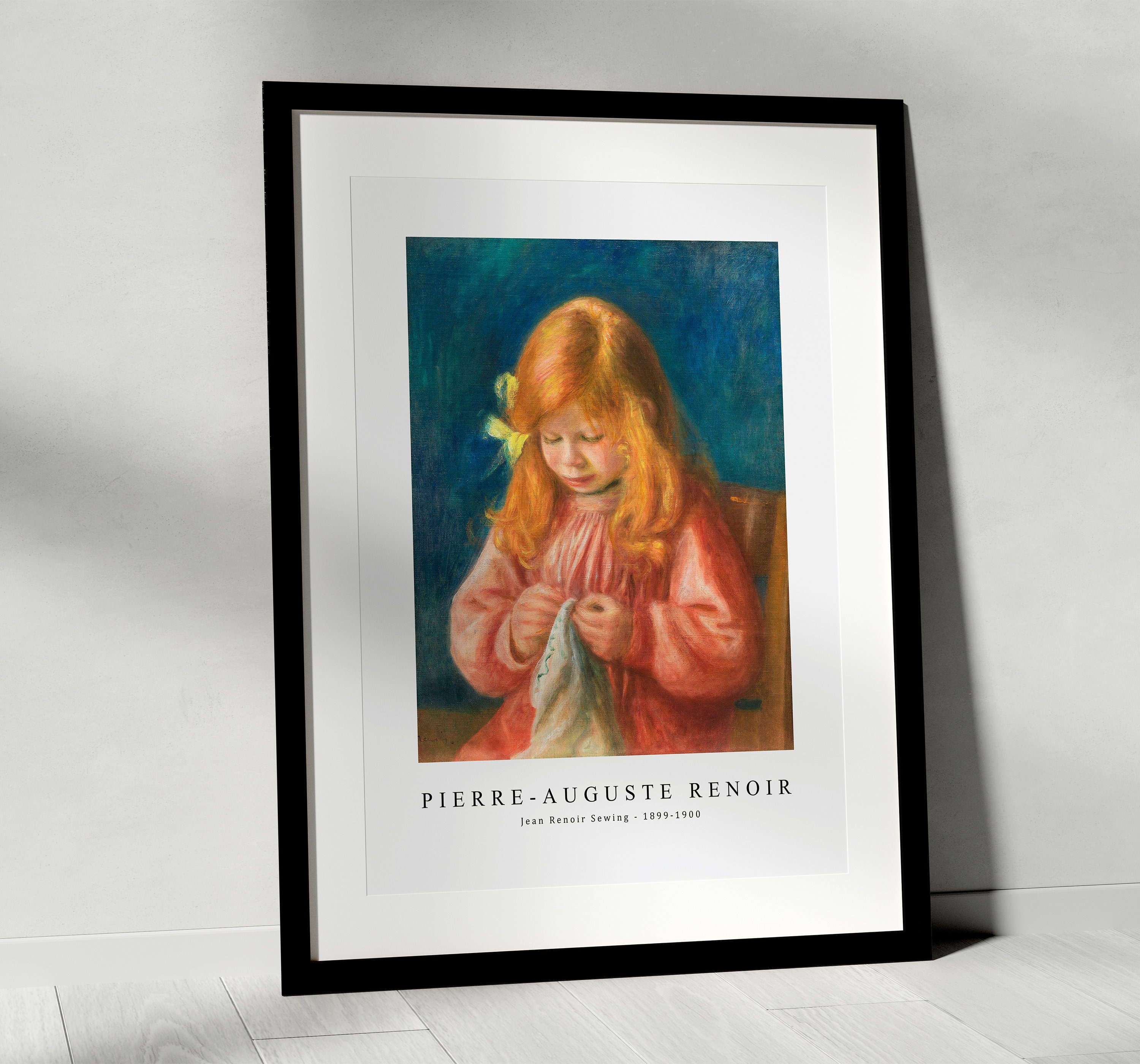 Pierre Auguste Renoir Art Print | Jean Renoir Sewing 1899-1900