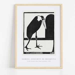 Samuel Jessurun de Mesquita Print Download Digital File - A lame marabou  (1909) Wall Art, Frame TV Art Prints, Wall Decor, Download