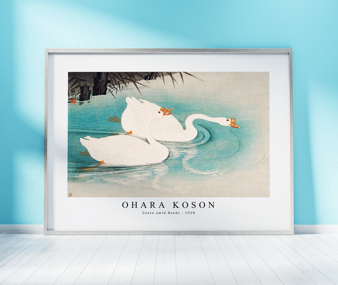 Ohara Koson Print Download Digital File - Geese Amid Reeds (1928) Wall ...