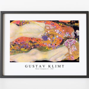 Gustav Klimt Art Print | Gustav Klimt Art Canvas | Gustav Klimt-Water Serpents II 1907 | Gustav Klimt Wall Art Decor