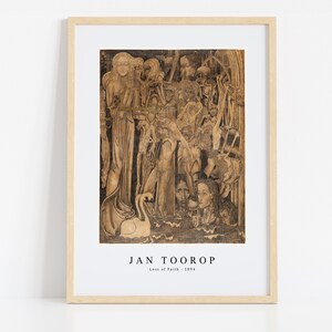 Jan Toorop Print Download Digital File - Loss of Faith (1894) Wall Art, Frame TV Art Prints, Wall Decor, Download
